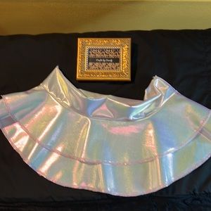 NEW White Holo Mini Skirt